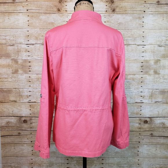 Sz L *French Dressing* 🌺COQUETTE-Style🌺 Womens Pink Snap Jacket - Picture 3 of 8